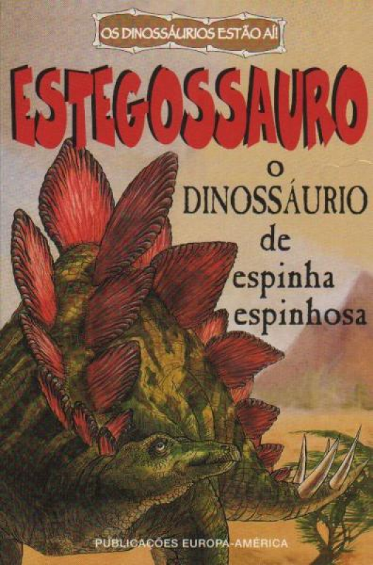 Perfil de estegossauro dino com espinhos e placas nas costas e