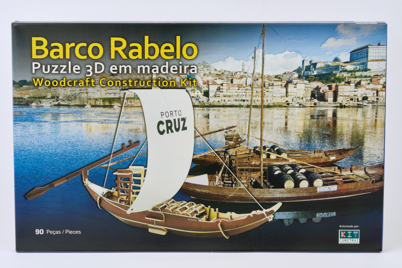 Puzzle 3D em Madeira - Barco Rabelo