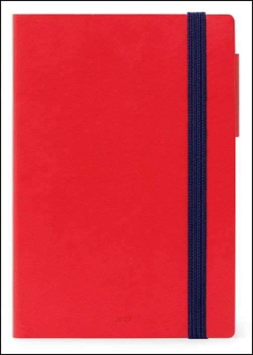 Large Weekly and Daily Diary 12 Month 2023 - Red