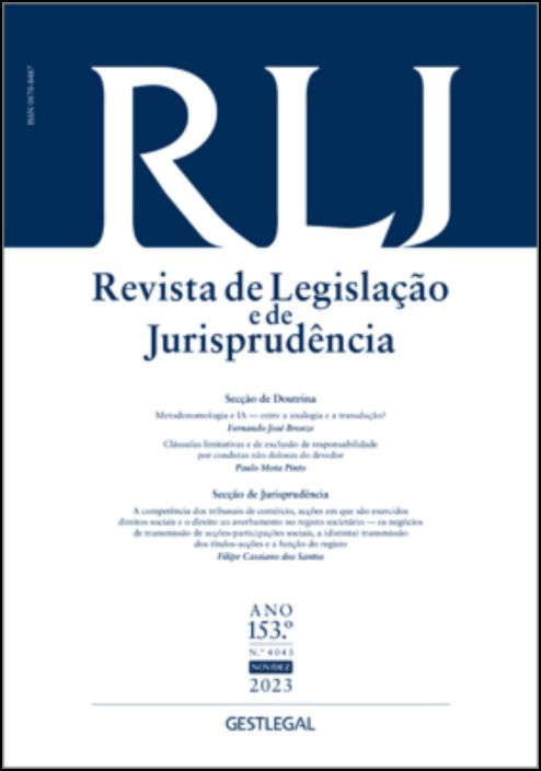 Revista de Legislação e de Jurisprudência - Ano 153.º - N.º 4043