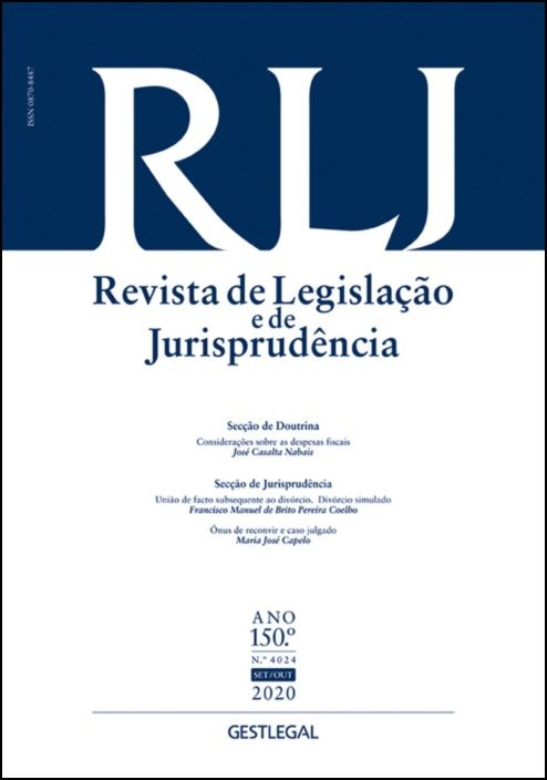 Revista de Legislação e de Jurisprudência - Ano 150.º - N.º 4024