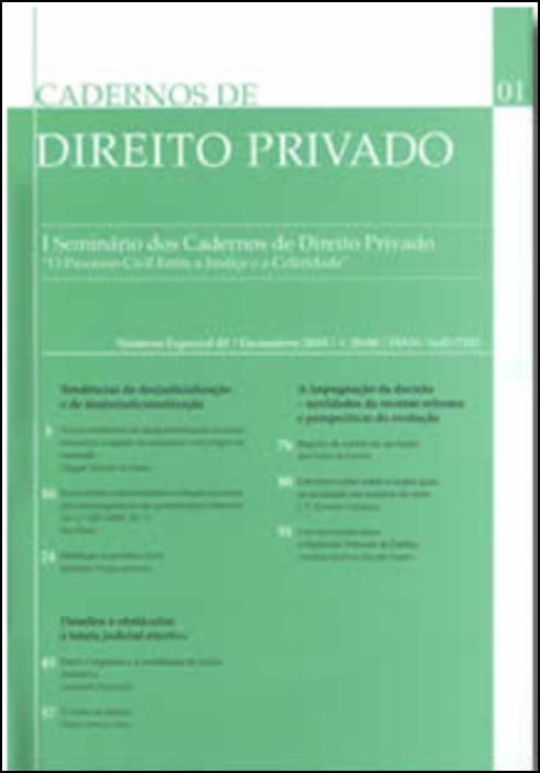 Cadernos de Direito Privado N.º 01 - Especial Dezembro 2010 
