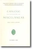 Catálogo da Colecção de Miscelâneas - Tomo 3.º