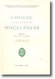 Catálogo da Colecção de Miscelâneas - Tomo 8.º