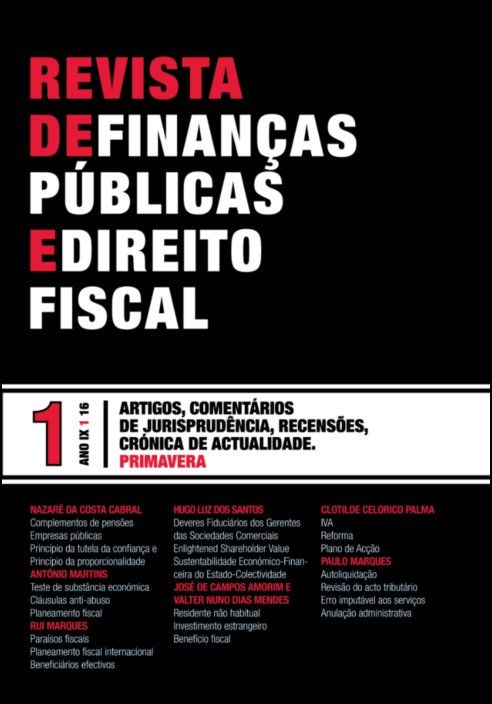 Revista de Finanças Públicas e Direito Fiscal - Ano IX - Número 1 - Primavera