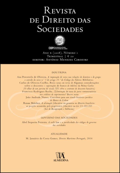 Revista de Direito das Sociedades, Ano X (2018) - Número 1