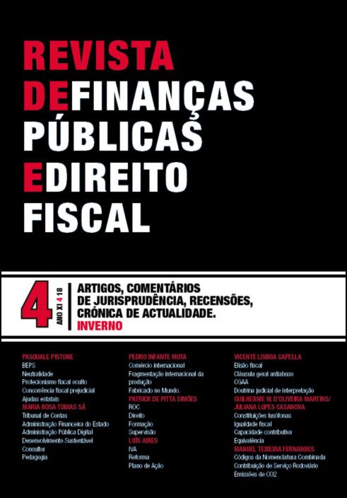 Revista de Finanças Públicas e Direito Fiscal - Ano XI - Número 4 - Inverno