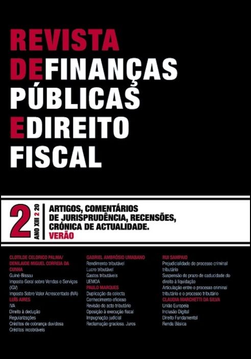 Revista de Finanças Públicas e Direito Fiscal Ano XIII n.º 2