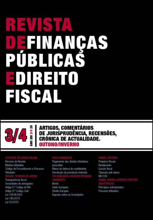 Revista de Finanças Públicas e Direito Fiscal Ano XIII n.º 3/4