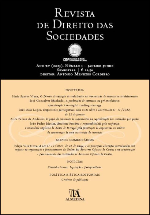 Revista de Direito das Sociedades - Ano XV (2023) - Nº 1