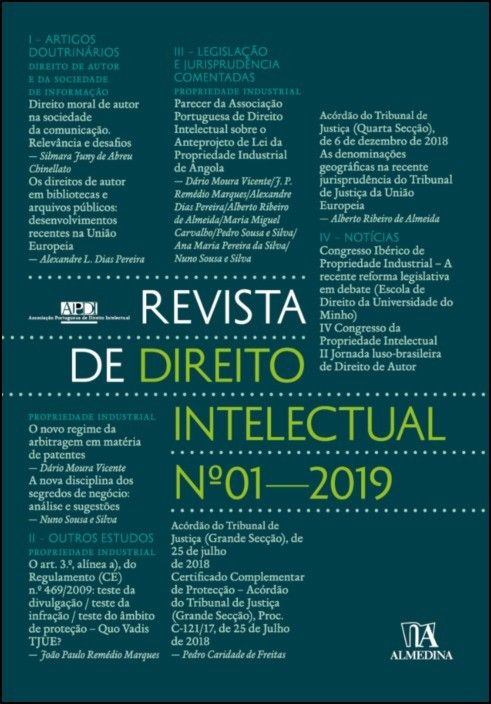 Revista de Direito Intelectual n.º 1 - 2019