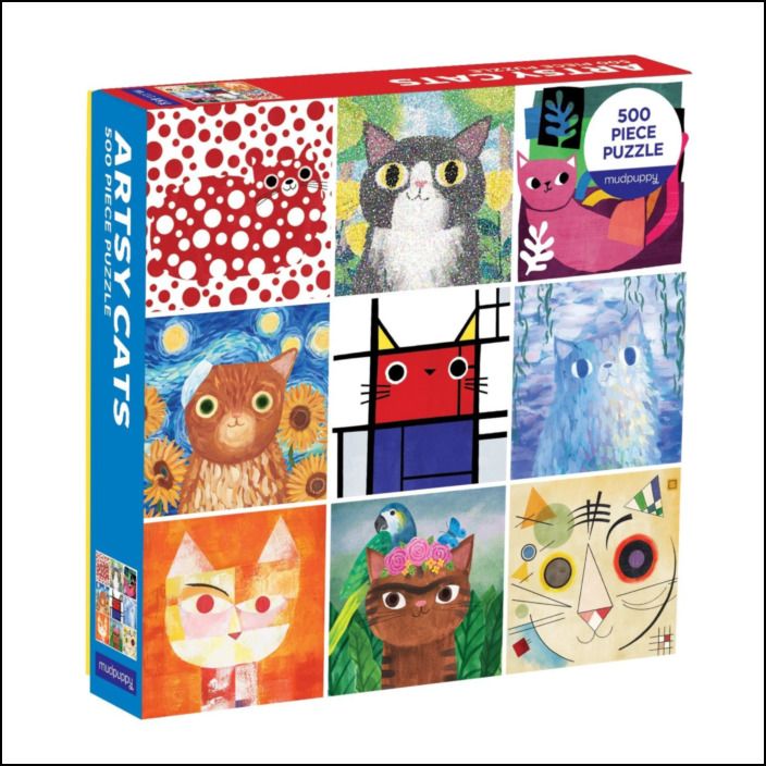 Artsy Cats 500 Piece, Family Puzzle
