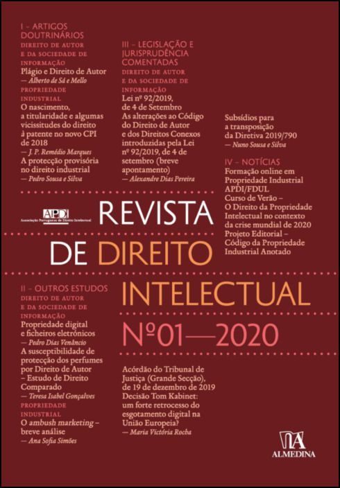 Revista de Direito Intelectual n.º 1 - 2020