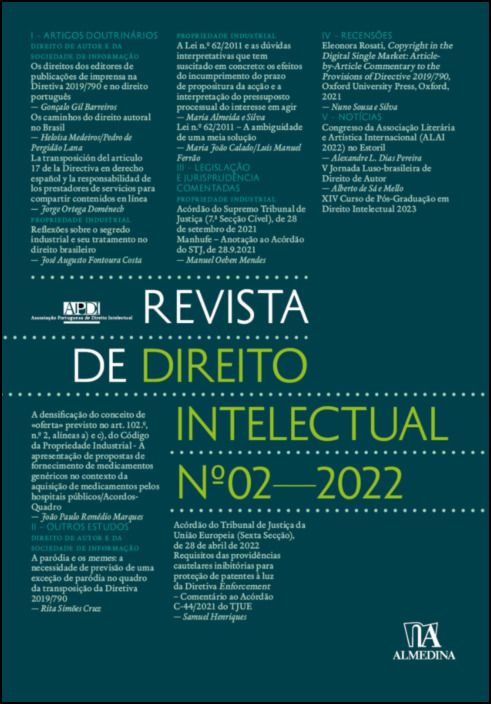 Revista de Direito Intelectual n.º 2 - 2022