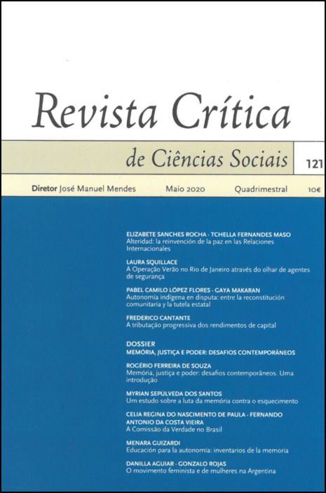 Revista Crítica de Ciências Sociais Nº 121
