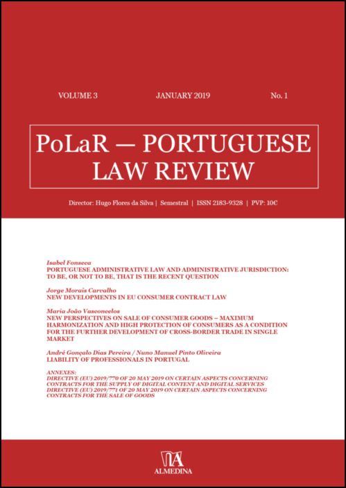 PoLaR Portuguese Law Review - vol. 3 - n.º 1
