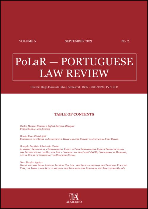 PoLaR Portuguese Law Review - vol. 5 - n.º 2