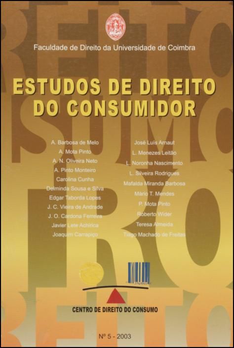 Estudos de Direito do Consumidor - Nº 5 - 2003