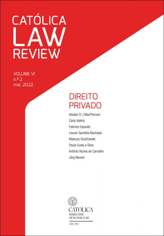 Católica Law Review Vol. 6 - Nº 2 (2022) - Direito Privado