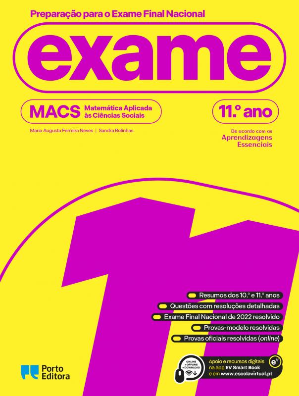 Preparação para o Exame Final Nacional - MACS - Matemática Aplicada às Ciências Sociais - 11.º Ano