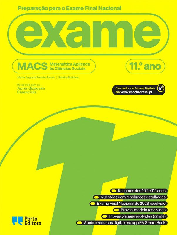 Preparação para o Exame Final Nacional - MACS - Matemática Aplicada às Ciências Sociais - 11.º Ano