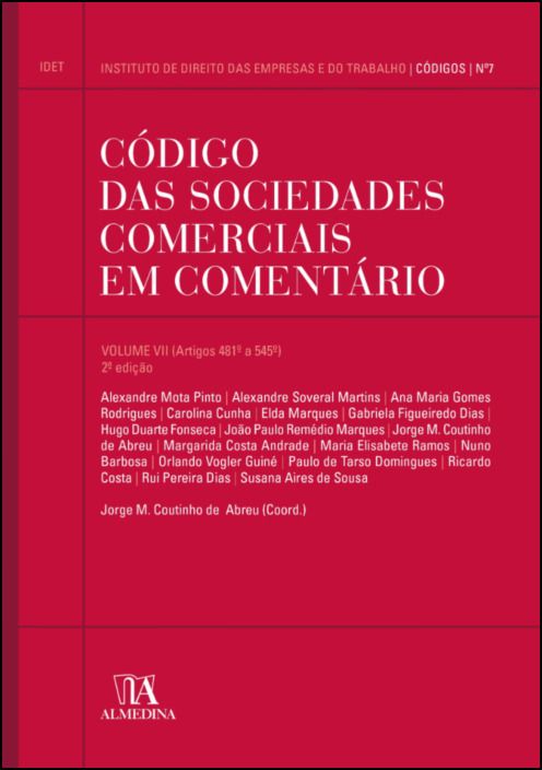 Código das Sociedades Comerciais em Comentário volume VII