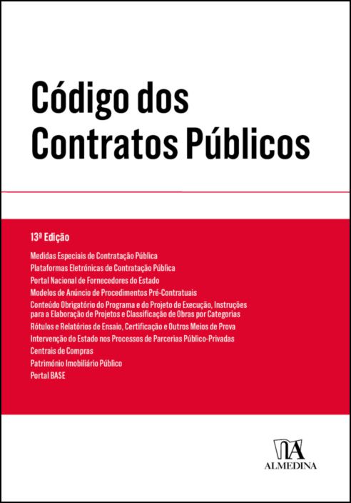 Código dos Contratos Públicos - 13ª Edição
