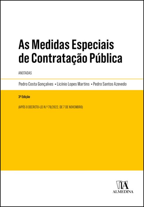 As Medidas Especiais de Contratação Pública - Anotadas - 3ª Edição