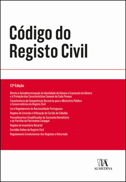 Código do Registo Civil - 12ª Edição