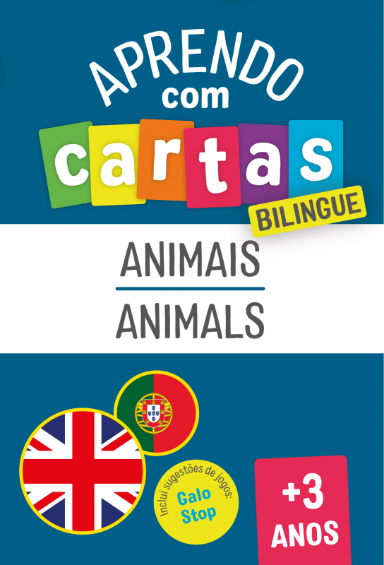 Aprendo com Cartas: Bilingue - Animais (+3 Anos)