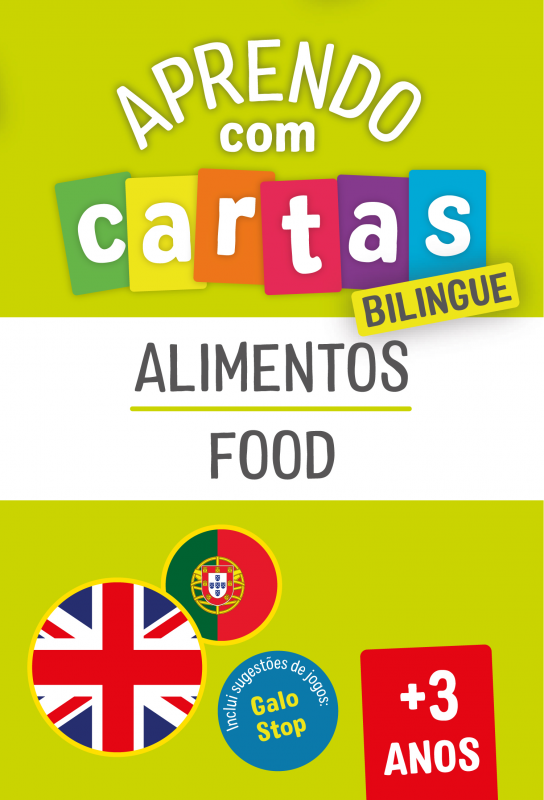 Aprendo com Cartas: Bilingue - Alimentos (+3 Anos)