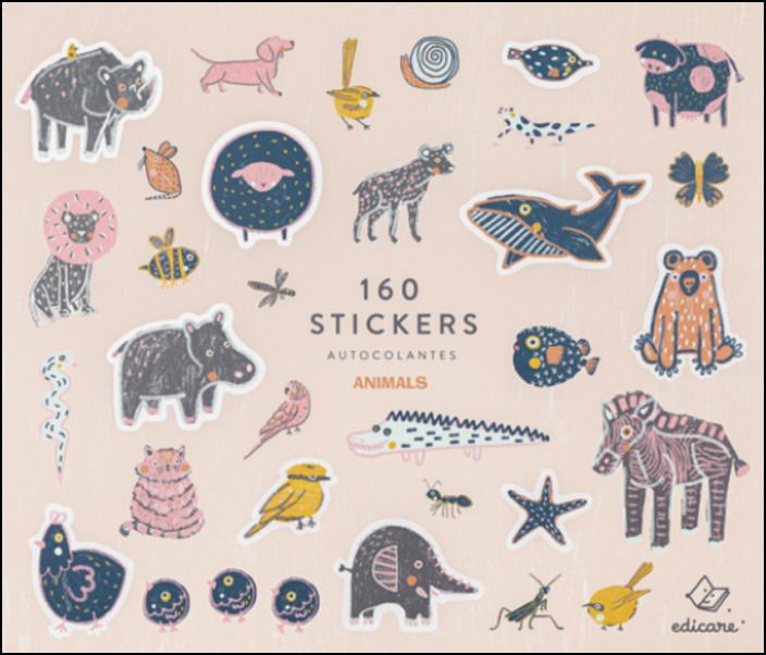 160 Stickers Animals 