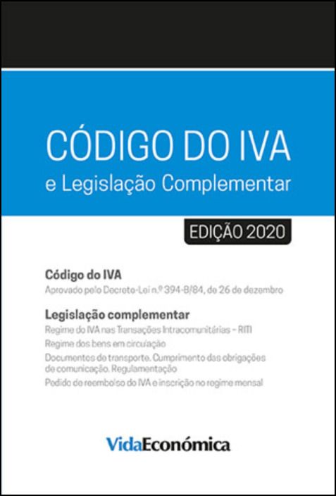 CÓDIGO DO IVA 2020 e Legislação Complementar