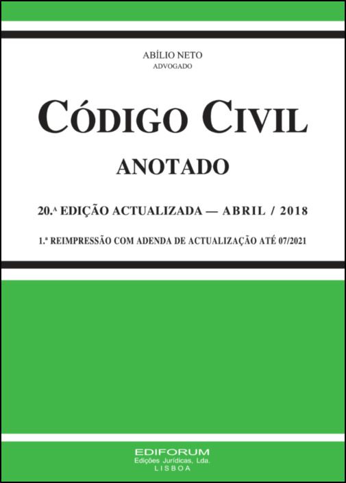 Código Civil Anotado 20ª Edição Actualizada