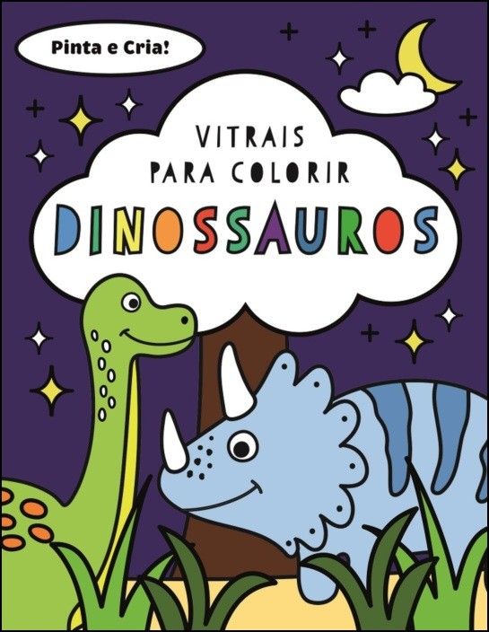 Vitrais para Colorir - Dinossauros