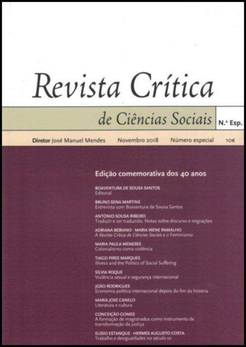 Revista Critica de Ciências Sociais - Número Especial