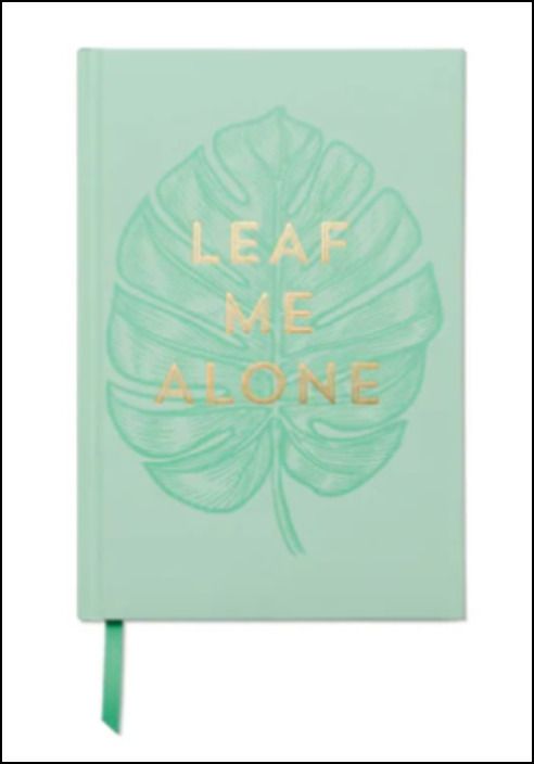 Vintage Sass Hardcover Journal - Leaf Me Alone