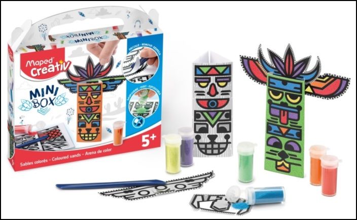 Caixa Mini Tottem c/Areia Colorida - Constrói Decora