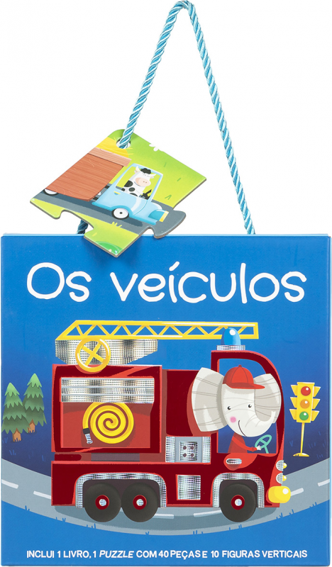 Os Veículos - Inclui 1 livro, 1 puzzle com 40 peças e 10 figuras verticais