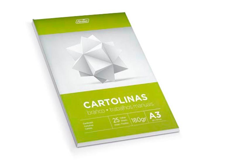 Bloco A4 Cartolina Branco 180Grs 25Fls