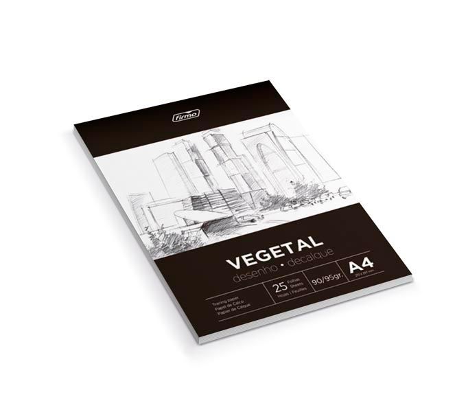 Bloco Papel Vegetal A4 50 Fls 90/95 Gr