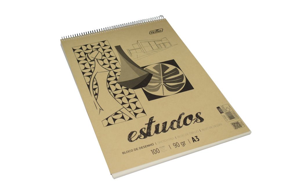 Bloco Desenho Esp.A3 Estudos Premium 90/100Fls