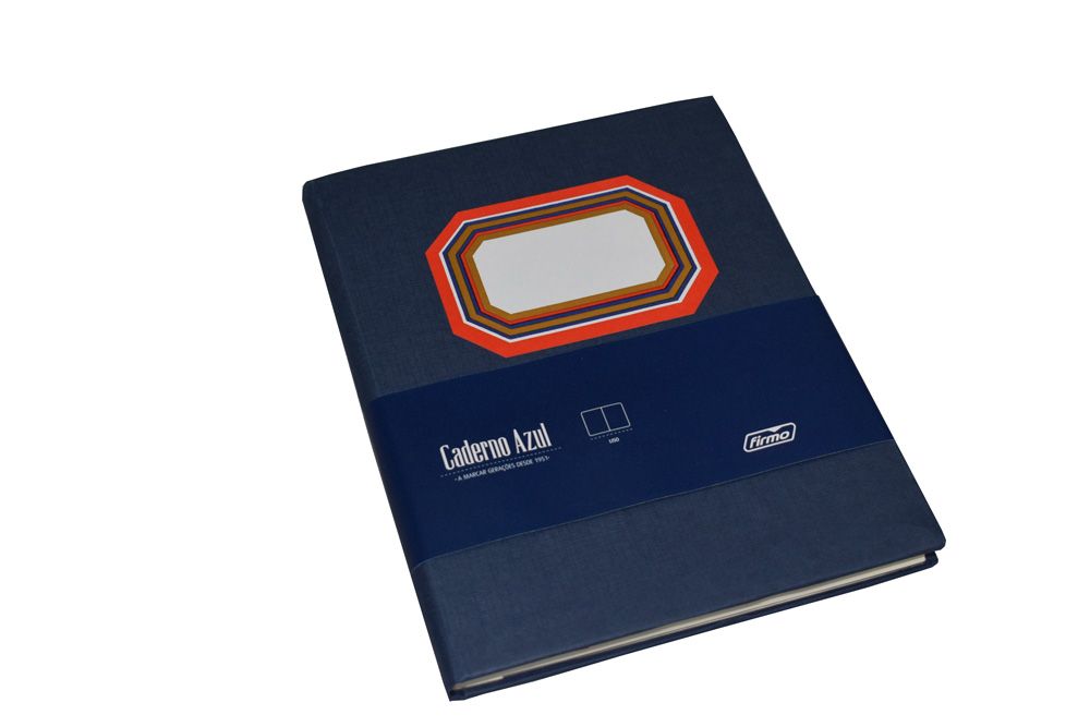 Caderno Azul 96F 16,5X21 Elast.Az.Liso