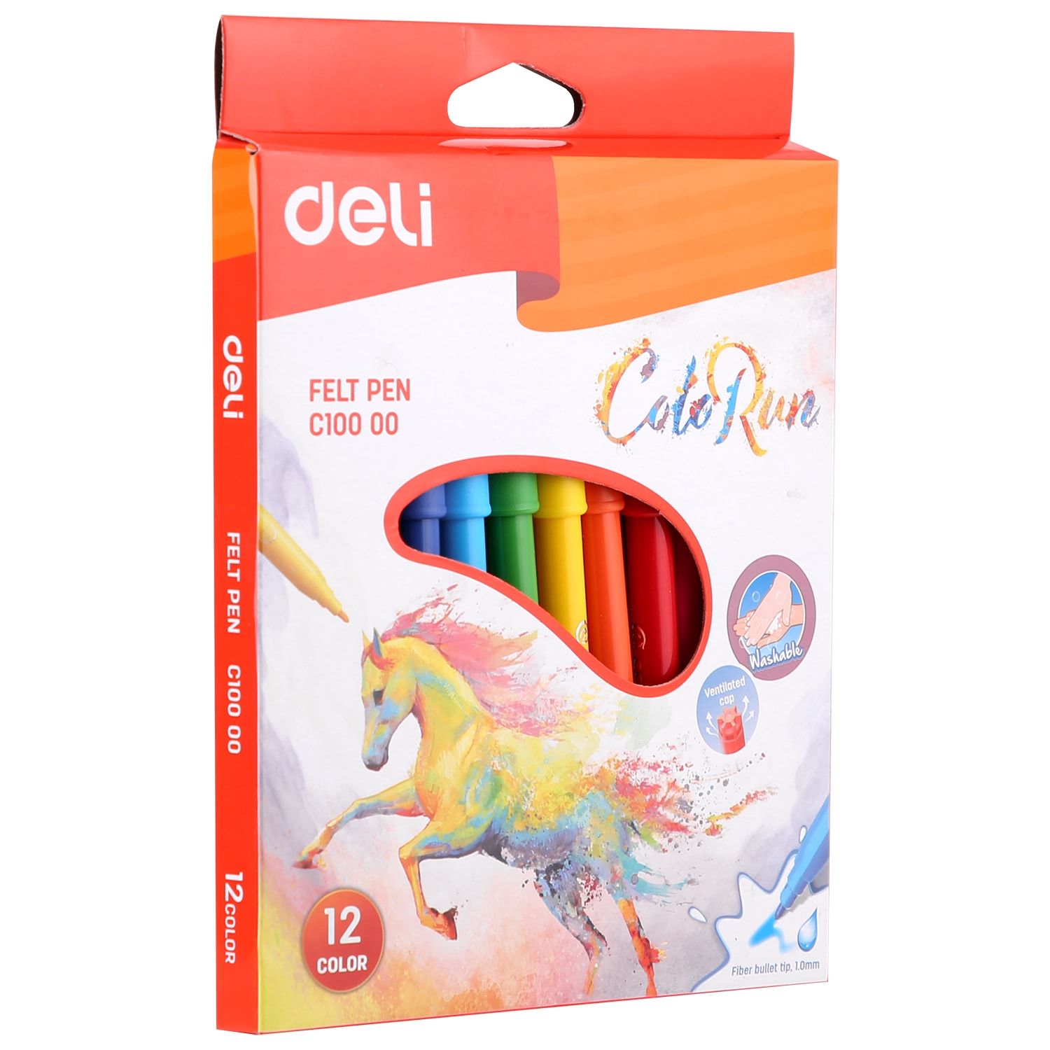 Marc.Escolares Deli Colorun 1.0Mm 12 Cores 