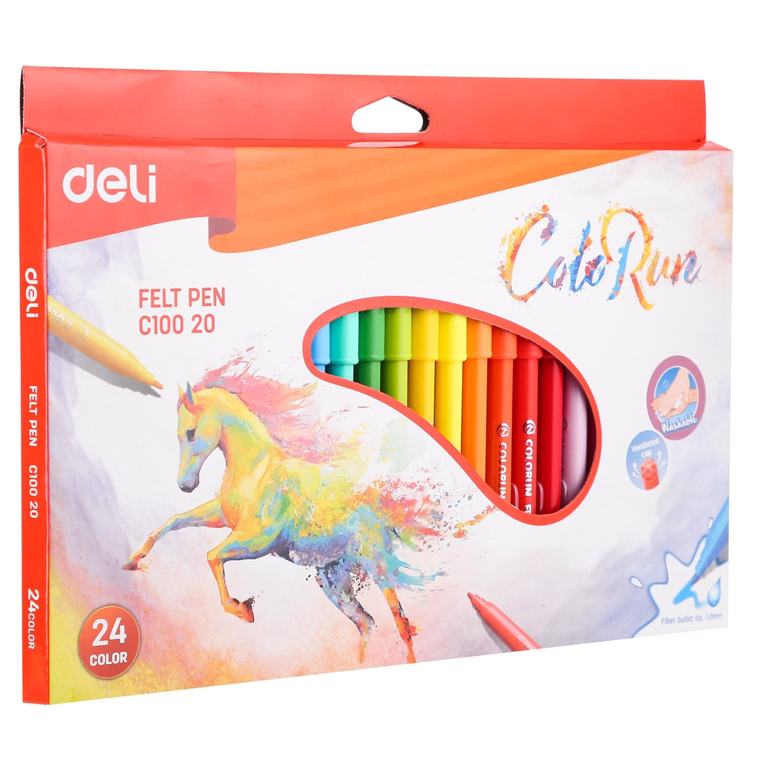 Marc.Escolares Deli Colorun 1.0Mm 24 Cores 