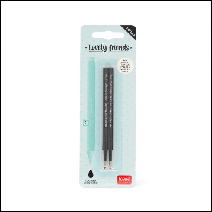2 Refills Gel Pen L. Friends - Lovely Friends Refill Set - Black