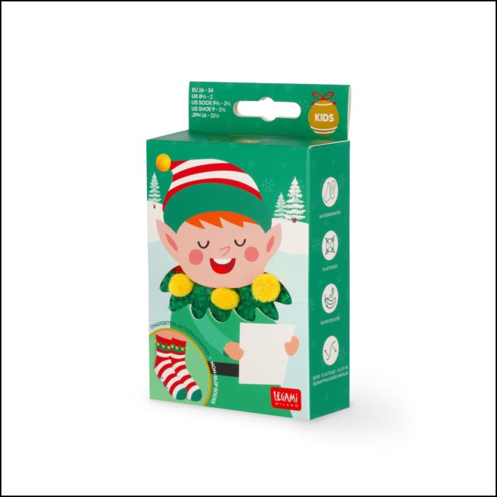 It´s a Match! - Non-Slip Socks - Elf - Criança