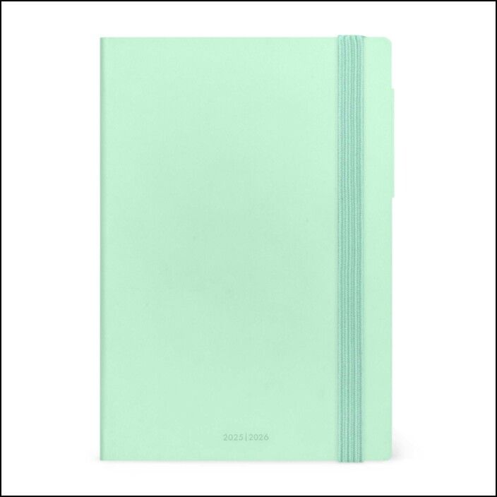 16-Month Diary - 2025/2026 - Medium Daily Diary - Pastel Mint