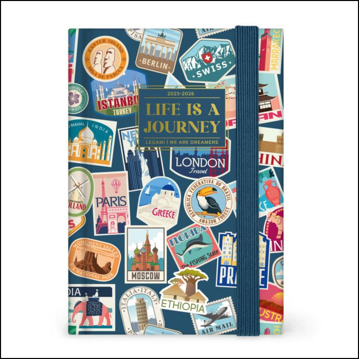 16-Month Diary - 2025/2026 - Small Photo Dailydiary – Travel Stickers