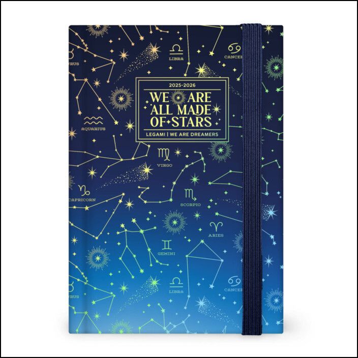 16-Month Diary - 2025/2026 - Medium Photo Daily Diary - Stars